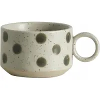 Nordal Grainy mugs à thé sable/vert set de 4 pièces