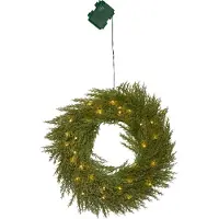 Star Trading Couronne de sapin Thuja avec minuterie 30 LED Ø 45 cm