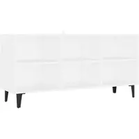 vidaXL Armoire TV avec pieds métalliques blanc 103,5x30x50 cm