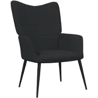 vidaXL Fauteuil relax noir tissu