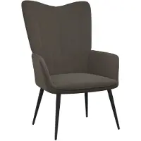 vidaXL Chaise de relaxation Gris foncé Velours