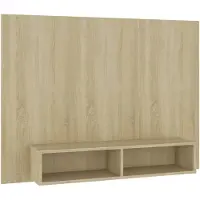 vidaXL Armoire TV murale chêne Sonoma 120x23,5x90 cm Matériau dérivé du bois