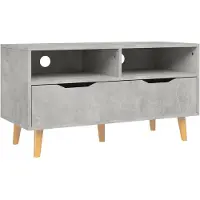 vidaXL Armoire TV gris béton 90x40x48,5 cm Bois composite
