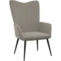 vidaXL Chaise de relaxation Gris clair Velours
