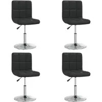 vidaXL Chaise de salle à manger 4 pcs. noir similicuir