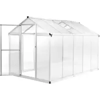 vidaXL serre aluminium 302x190x195 cm 11,19 m³