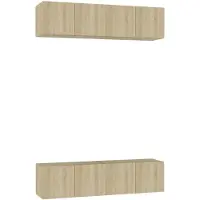 vidaXL Armoires TV 4 pcs. chêne Sonoma 60x30x30 cm Bois composite