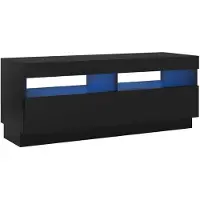 vidaXL Armoire TV avec lampes LED Noir 100x35x40 cm