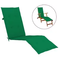 vidaXL Housse de chaise longue vert (75+105)x50x4 cm