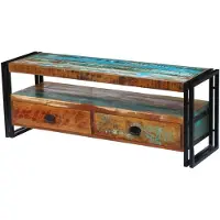 vidaXL Armoire TV en vieux bois massif