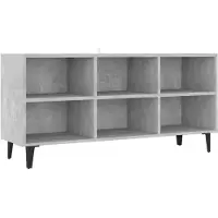 vidaXL Armoire TV avec pieds métalliques gris béton 103,5x30x50 cm