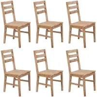 vidaXL Chaises de salle à manger 6 pcs. Acacia massif