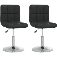 vidaXL Chaise de salle à manger 2 pcs. noir similicuir