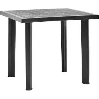 vidaXL Table de jardin anthracite 80x75x72 cm plastique