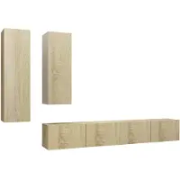 vidaXL Ensemble de 4 meubles TV en bois composite chêne Sonoma