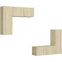 vidaXL Ensemble de 4 meubles TV en bois composite chêne Sonoma
