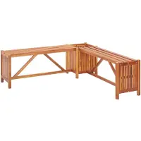vidaXL Banc de jardin et jardinière 117x117x40 cm Bois solide d'acacia
