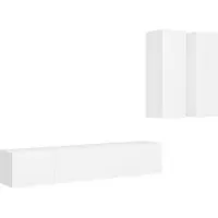 vidaXL Ensemble de 4 armoires TV blanc en bois composite