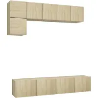 vidaXL Ensemble d'armoires TV 5 pièces en bois composite chêne Sonoma