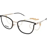 HUGO BOSS Lunettes de Vue BOSS 1393 53/20/140 Black gold Stainless steel WOMAN BOSS 1393