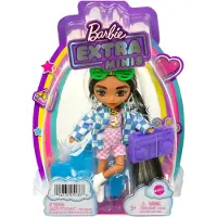 Barbie Poupée Extra Minis #2 (14 cm env.) avec modes, accessoires et support de poupée