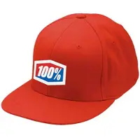 100% Icon Flexfit Cap Rouge S-M