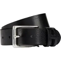 Hackett London Tack Stitch H Keeper Leather Belt Noir 40 Homme