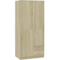 vidaXL Garde-robe Chêne sonoma 80x52x180 cm Aggloméré