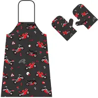 Booster Street Oven Mitt Apron Noir