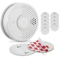 SHD by OneConcept Detecteur de Fumée, 10x Alarme Incendie Détecteur Fumée pour la Maison, Bureaux, Detecteur de Fumee de Cuisine à Capteur Optique avec Fonction Test et Silencieux, Détecteurs de Fumée