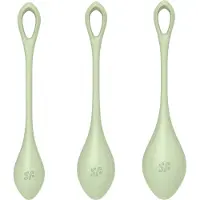 Satisfyer - Boules de geisha - set de 3 - silicone vert