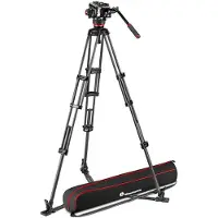 Manfrotto 504x Ball Head With Twin Carbon Tripod And Ground Stabilizer Noir