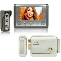 Pni Interphone vidéo SilverCloud House 715 avec écran LCD 7 pouces et Yala électromagnétique (Ethernet, Filaire)