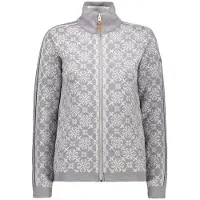 CMP Knitted Pullover 7h26005 Half Zip Fleece Gris L Femme