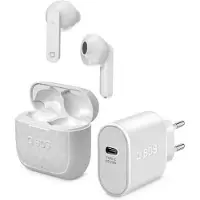 SBS KITAUDIOIP13 Kit de démarrage pour téléphone portable Blanc (Sans fil), Écouteurs, Blanc
