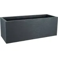 Eda Plastiques Pot de Plante en Plastique EDA Gris Foncé - 79,5 x 29,5 x 29,5 cm