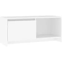 vidaXL Armoire TV blanche 90x35x40 cm Bois composite