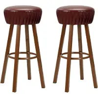 vidaXL Tabouret de bar 2 pcs. Marron similicuir