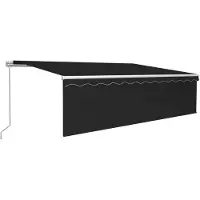 vidaXL Auvent extensible manuellement avec store 5x3 m anthracite