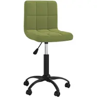 vidaXL Chaise de bureau pivotante vert clair velours