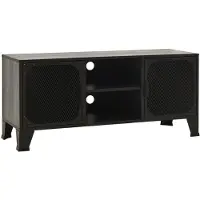 vidaXL Armoire TV Gris 105x36x47 cm Métal et MDF