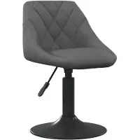 vidaXL Tabouret de bar gris foncé velours