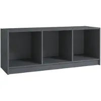 vidaXL Plateau TV "Holzhausen" en bois massif gris. Dimensions (l/h/p) 104x41x33 cm