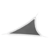 Perel Toile d'ombrage avec 107 LED, hydrofuge, 3,6 x 3,6 x 3,6 m, 160 g/m², IP44, solaire, polyester, triangle, anthracite