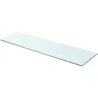 vidaXL Panneau pour étagère Verre transparent 90 x 25 cm