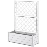 You do it Bac à fleurs rectangulaire blanc Stefanplast - 100 x 43 x 142 cm