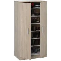 CALICOSY Armoire À Chaussures Fiona 2 Portes (30 Paires) L55 Cm X H108cm - Bois