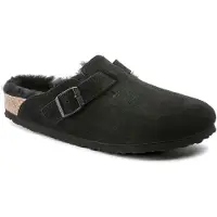 Birkenstock Pantoufle 'Boston' noir