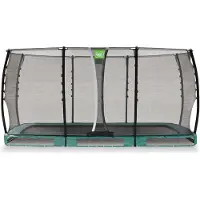 Exit Allure Classic Trampoline 244x427cm – Enterré – Trampoline Enterrée – Rectangulaire – Vert