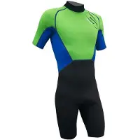 Seland Ari 2.5 Mm Junior Short Sleeve Shorty Vert,Gris 4 Years Garçon